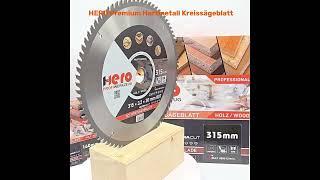 HERO Profiwerkzeug Premium Hartmetall Kreissägeblatt Kappsäge Handkreissäge HM TCT Sägeblatt Holz