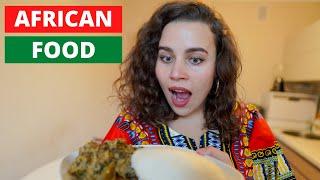 My Russian Girlfriend Eats Fufu & Egusi For The First Time |Моя девушка пробует африканскую еду