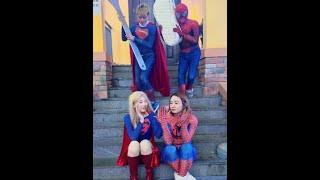 Male Superman Spider-Man is really funny#Superman #spiderman #supergirl