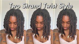 TWO STRAND TWIST OUT ON SEMI-FREEFORM LOCS | No Re-twist