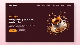  Create A Responsive Coffee Website in HTML CSS & JavaScript | Step-By-Step Tutorial