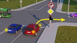 Ловушка от ГИБДД: Разрешено ли красному автомобилю повернуть направо?