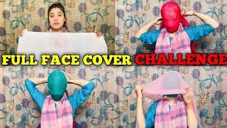 Full Face Cover With 5 DUPATA’S Challenge |With Drinking Water| #aqsaadil #trending #challenge#fun