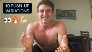 10 PUSH-UP VARIATIONS TO TRY AT HOME | BEGINNER TO ADVANCED | Sebastian Anderson