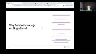 Build with NodeJS on SingleStore | SingleStore Webinars