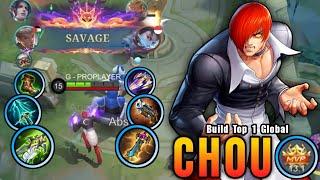 SAVAGE!! Chou KOF Skin Best Build Offlane!! - Build Top 1 Global Chou ~ MLBB