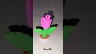 DIY How To Make a Flower Top With Clay Art #clay #shorts #youtubeshorts #clayartidea