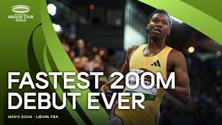 Erriyon Knighton storms to fastest indoor 200m debut in history  | World Indoor Tour 2024