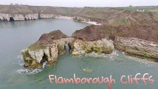 Flamborough Cliffs by Drone 4K