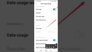 How to data usage warning size 500kb on redmi note 8