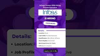 Infosys Careers 2024 Hiring Process Executive #hiring #hiring2024