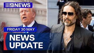 Trump tariffs resume; Russell Brand faces court | 9 News Australia