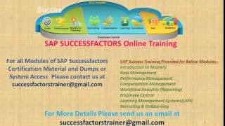 SAP Successfactors Online Training