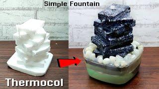 Beautiful Amazing Very Simple Thermocol Mini Water Fountain | Simple & Easy Homemade Water Fountain