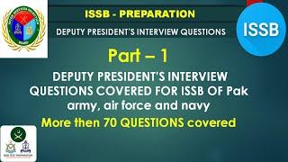 deputy president most asked question in ISSB | fourth day of ISSB | 60 quesition | part 1