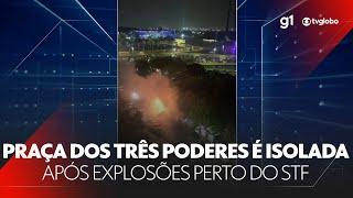 Praça dos Três Poderes, em Brasília, é isolada depois de duas explosões #g1 #JN #noticias