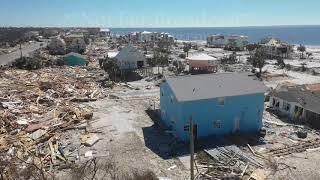 Hurricane Michael Total destruction from drone - Mexico Beach, FL - 10/12/2018