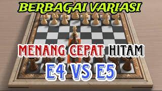 Trik Catur HITAM Jebakan Halus  mematikan E4 VS E5 langkah super jenius