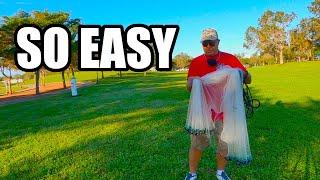 You Won't Believe How Easy This Is (Simple Way To Throw An 8 Foot Cast Net)