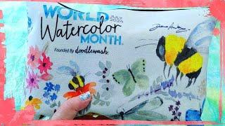 Lovely Limited Edition Pouch by Diane Antone for World Watercolor Month 2024: Holds So Many Supplies