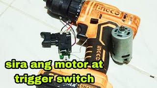 Pagpalit ng trigger switch at motor ng cordless drill |Maynard Collado