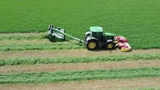 John Deere 6R Mowing Alfalfa