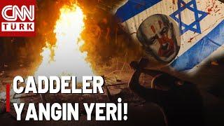 İsrail'de "Hükümet İstifa" Talebi! Protestocular Caddeleri Ateşe Verdi!