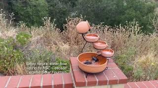 Decorate your garden with Solar Cascade Water Fountain and enjoy the natural water flow sound