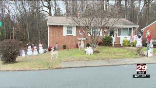 Some people in Charlottesville still have Christmas decorations up