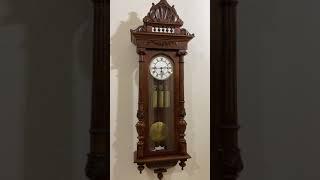 Antique Gustav Becker Vienna Regulator 3 Weight Grande Sonnerie Wall Clock 1880s