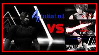 | RESIDENT EVIL | Leon Vs Jill \ Claire\ Regina [Bad Meeting]  [MMD Battle]