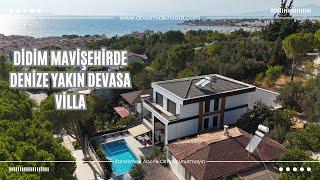Didim Mavişehirde Denize Yakın Havuzlu Dev Villa