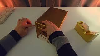 Gift Wrapping ASMR | Paper Crinkles and Tape Sounds - No Talking