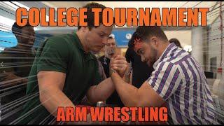 ARM WRESTLING competition at COLLEGE