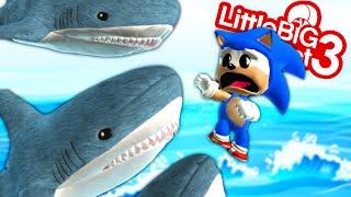 LittleBigPlanet 3 - Blahaj Shark Survival With Sonic - PC Gameplay | EpicLBPTime