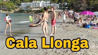 4K-HD Cala Llonga beach|A very wide Sandy Beach only In IBIZA|Balearic island|Strand Ibiza