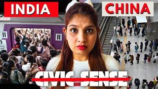 China vs India Civic Sense - This is truly shocking...  中国vs印度。。。我震惊了