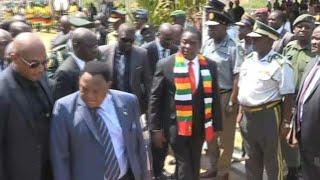 Emmerson Mnangagwa arrives at Mugabe's former "Blue Roof" residence | AFP