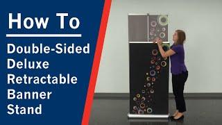 Double-Sided Deluxe Retractable Banner Stand: How to Setup - Tex Visions