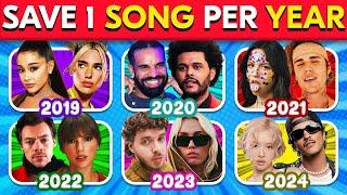 SAVE ONE SONG PER YEAR  2019-2024  Music Quiz