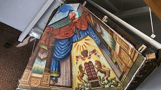 Jewish 'Lost Mural' is moved and restored to former glory