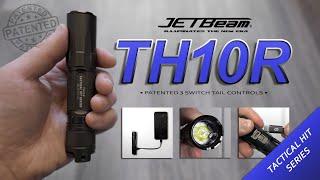 JETBeam TH10R - Tactical flashlight with patented 3 switch tail control - 3 way Type-C charge system