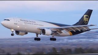 UPS Airbus A300-600F Sunset Landing Billings