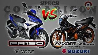 VOGE FR150 vs SUZUKI RAIDER R150 CARB SPECS COMPARISON