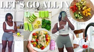 how I go ALL IN with my health goals | resetting routine, disciplined days & calorie deficit meals