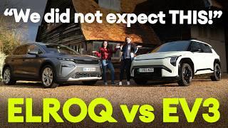 Skoda Elroq vs. Kia EV3 | Erster britischer Doppeltest | Welches Elektro-SUV ist der Champion? | ...