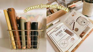 My Current Journal Stack: Traveler's Notebook, MD, The Diarist  | Abbey Sy