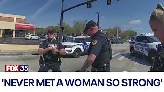 'Never met a woman so strong': Officer makes an impression