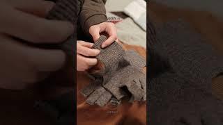 【CARRYin Original Video】Knitwin / memeri 100% Fingerless Merino Wool Gloves A188