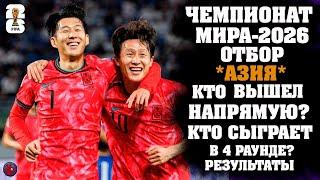 Чемпионат мира-2026 отбор Азия. Кто вышел на напрямую? Кто сыграет в 4-м раунде. Результаты 10-й тур